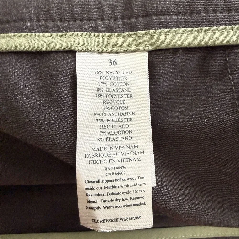 Faherty All Day Shorts Men’s 36 Gray Chino Performance Stretch Hybrid 9 Golf